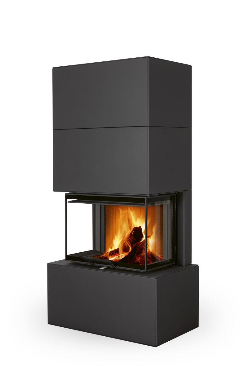 C design FLAM - LUCERIA | Steel accumulation RHEA fireplace